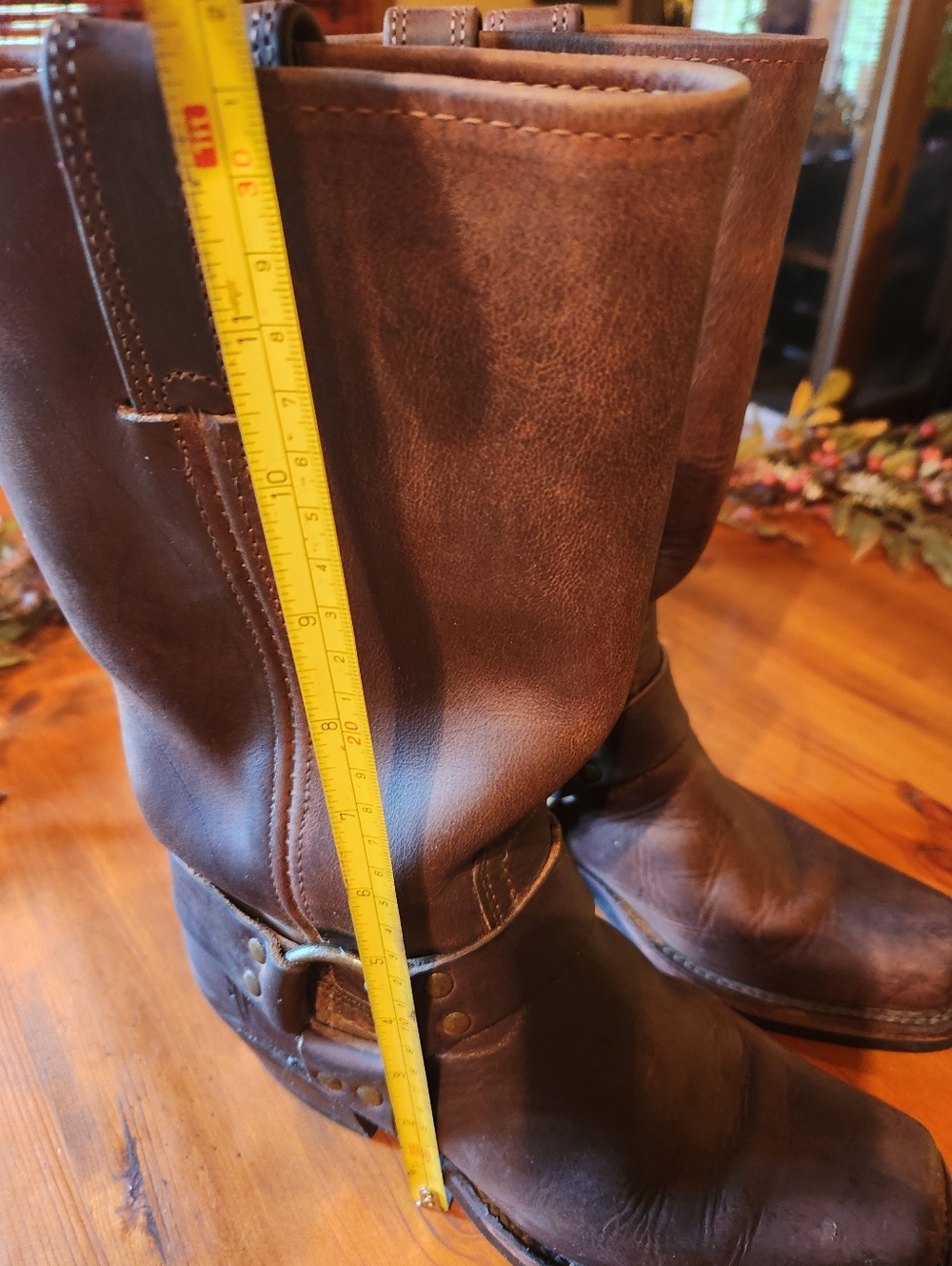 Frye Brown Leather Harness Boots - Picture 5 of 8